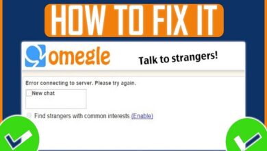 error connecting to server omegle